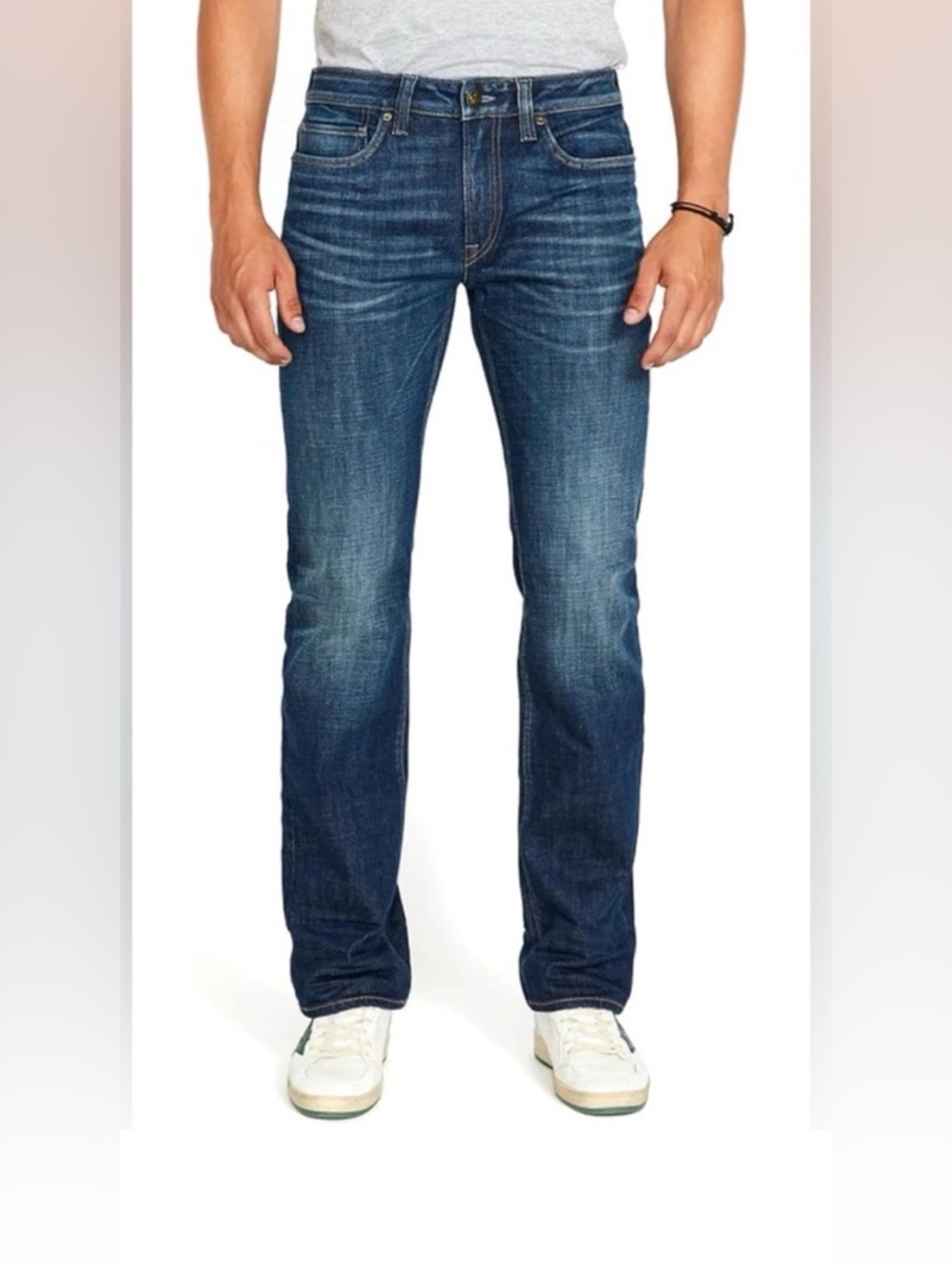 Buffalo David Bitton Men's Slim Straight Jeans in Dark Blue